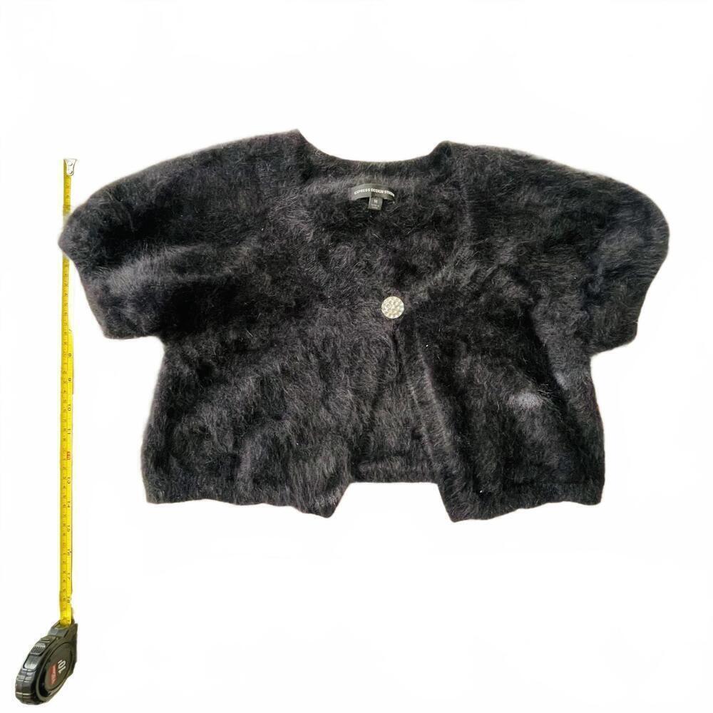 Chic Black Faux Fur Bolero by Express Design Studio